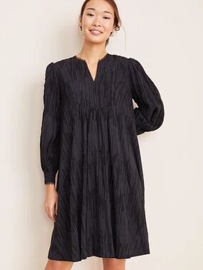 Ann Taylor Dobby Shirred Shift Dress